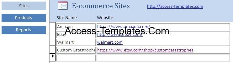 eCommerce Inventory Management Software for Microsoft Access Templates